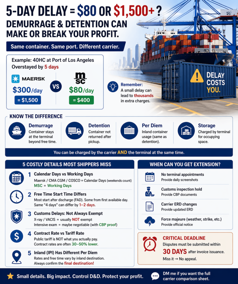 Demurrage & Detention Charges Explained: A Complete Guide for U.S. Trade Lanes